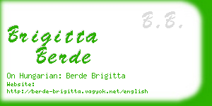 brigitta berde business card